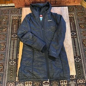 Columbia Women’s Omni-Heat Black Thigh Length Winter Coat Size L